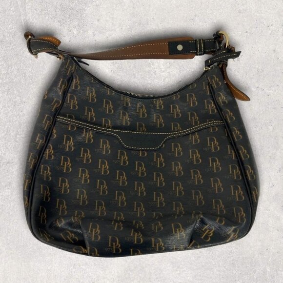 Dooney Bourke 1975 Signature East West Collins Handbag Purse Brown Leather Bag - Picture 2 of 14